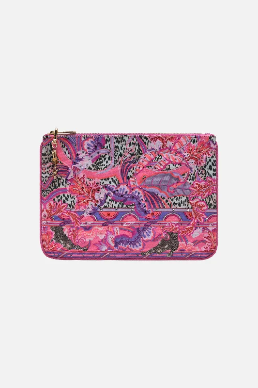 Stock Clearance SMALL CANVAS CLUTCH VIOLA VINTAGE