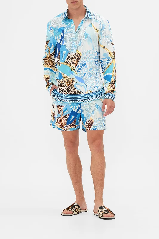 Reduced Prices COLLARED LONG SLEEVE SHIRT SKY CHEETAH