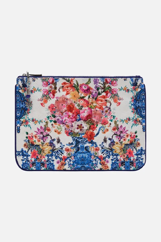 Final Sale SMALL CANVAS CLUTCH DUTCH IS LIFE
