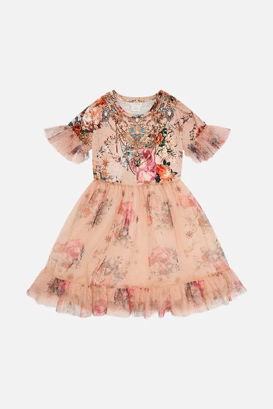 KIDS TEE TUTU DRESS 4-10 ROSE GARDEN REVOLUTION