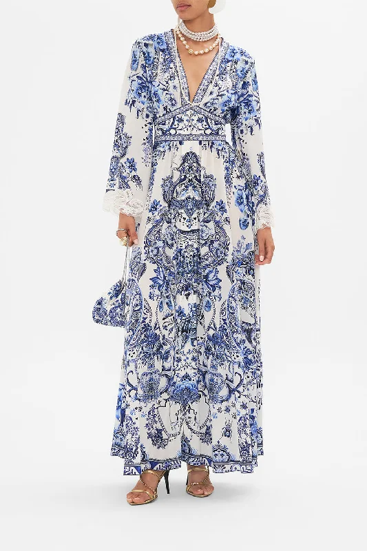 Stock Clearance KIMONO SLEEVE DRESS WITH SHIRRING DETAIL GLAZE AND GRAZE