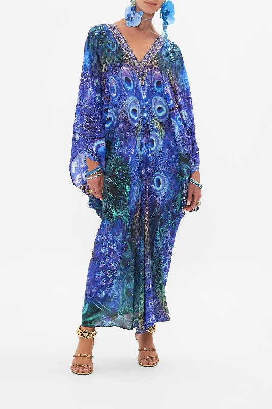 Bargain Prices T SHAPE LONG KAFTAN PEACOCK ROCK