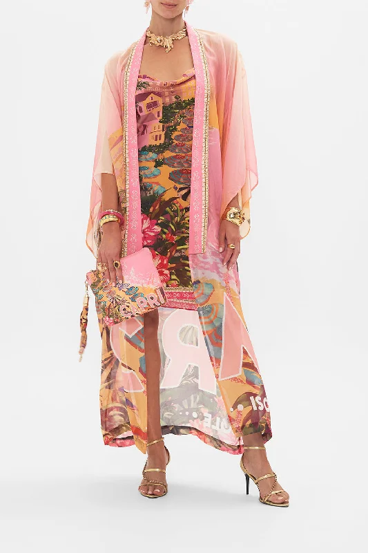 Referral Discount KIMONO LAYER WITH COLLAR CAPRI ME