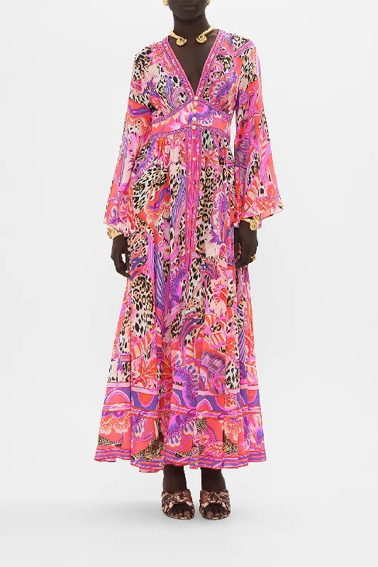 Best Deals KIMONO SLEEVE DRESS WITH SHIRRING DETAIL VIOLA VINTAGE