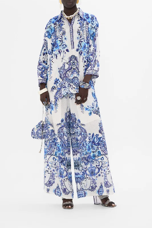 The Best Prices BUTTON UP TOP WITH DRAPED BACK GLAZE AND GRAZE