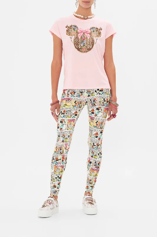 Price Blitz SLIM FIT ROUND NECK T-SHIRT - PINK MINNIE MOUSE MAGIC