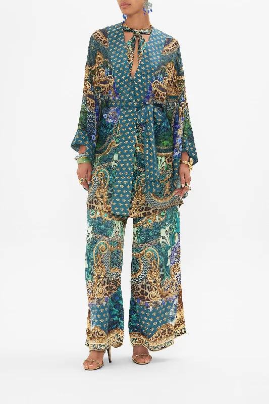 Daily Deals KIMONO WITH TIE BELT FAN DANCE