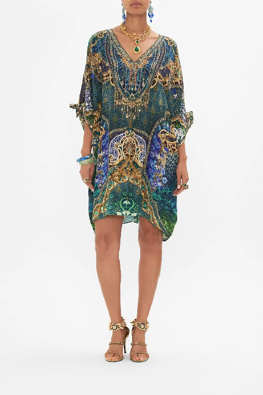 Discount Deals TIE SLEEVE SHORT V NECK KAFTAN FAN DANCE