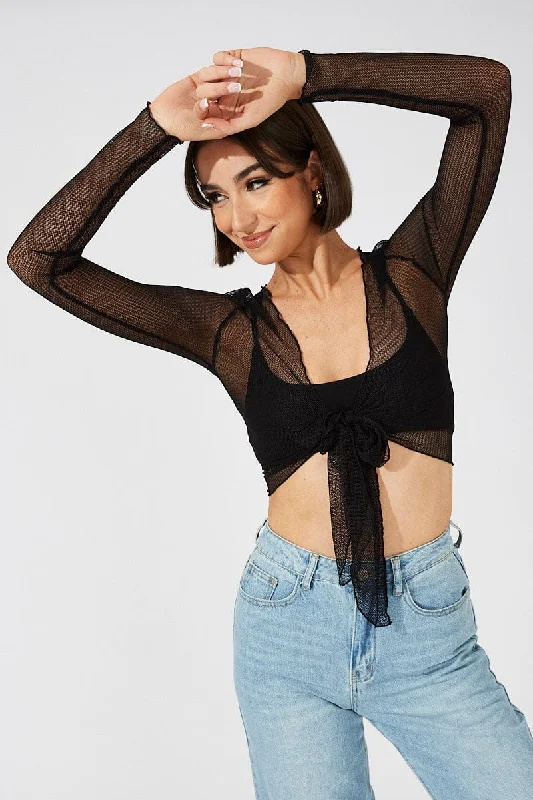 Price Drop Black Bolero Long Sleeve V Neck