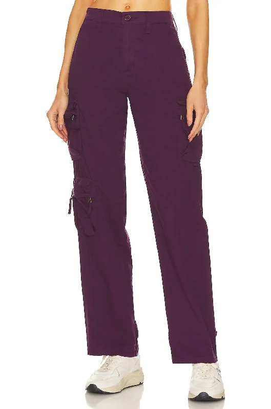 Stock Up and Save Bobbie Utility Pant In Washed Aubergine