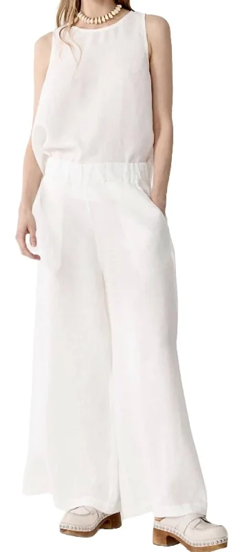 Price Drop Cape Linen Pants In Off White