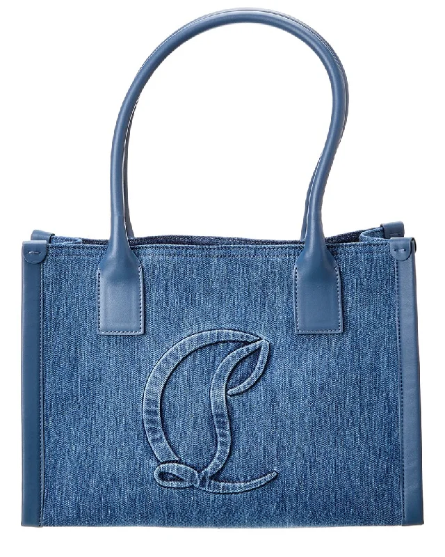 Huge Savings Christian Louboutin By My Side Small Denim & Leather Tote