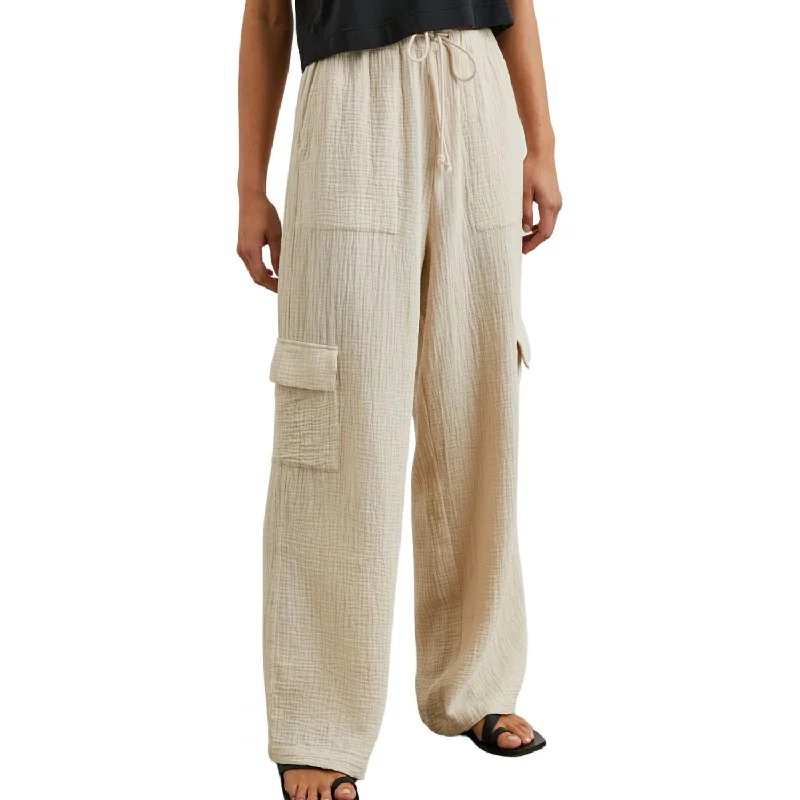 Value Deals Christiano Double Gauze Pants In Flax
