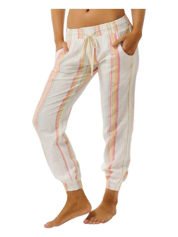 YEAR-End Sale Classic Surf Stripe Pants In Bone