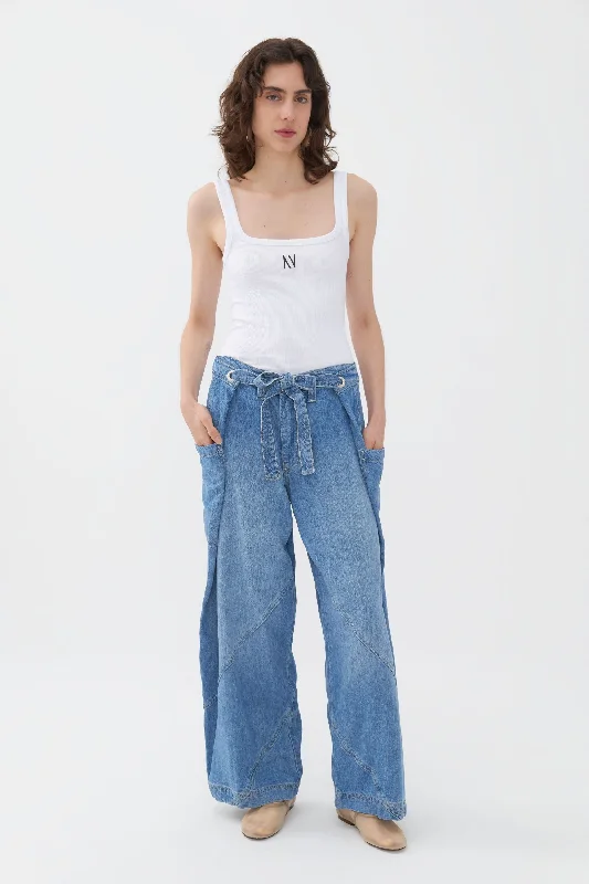 New Markdowns Contrast Top Stitching Pockets Jeans