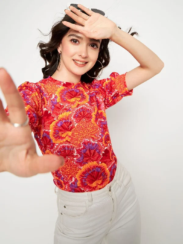 Can't Miss Cotton Stretchable Puff Sleeve Top