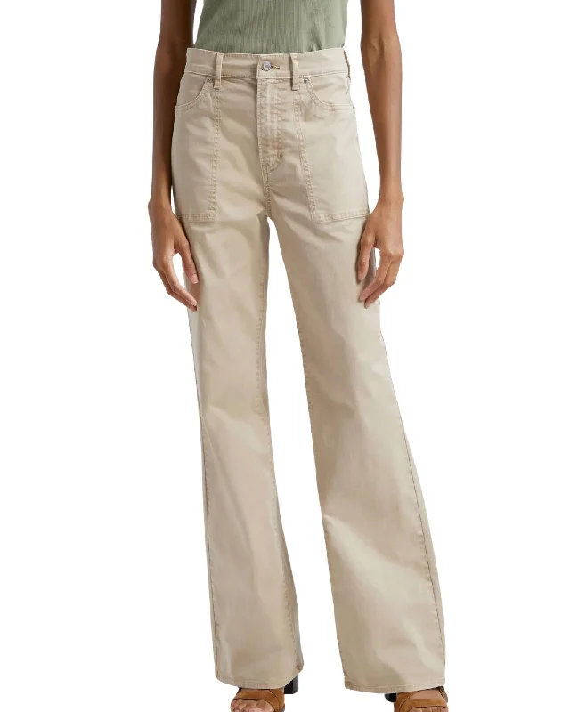 Final Markdown Crosbie Wide Leg Chino Pants In Stone