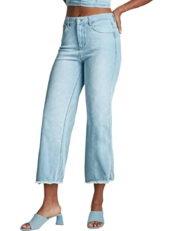Deal Explosion Denim 5 Pocket Cropped Jeans In Indigo