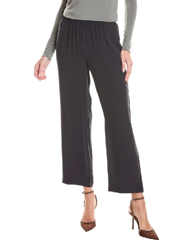 Stock Clearance EILEEN FISHER Straight Ankle Silk Pant