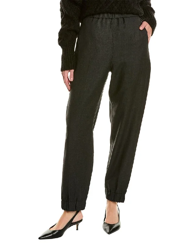 GANNI Pull-On Wool-Blend Pant