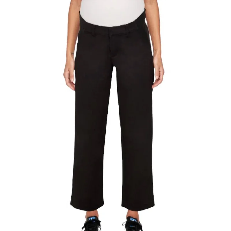 Blowout Deals Gerri Trouser Maternity High Rise Ankle In Black