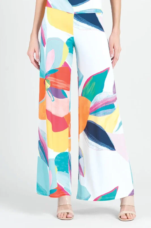 Super Sale Graphic Soft Knit Palazzo Pant In Floral Print