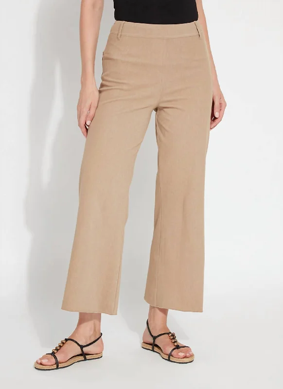 Hi Waist Wide Leg Pant In Tanned