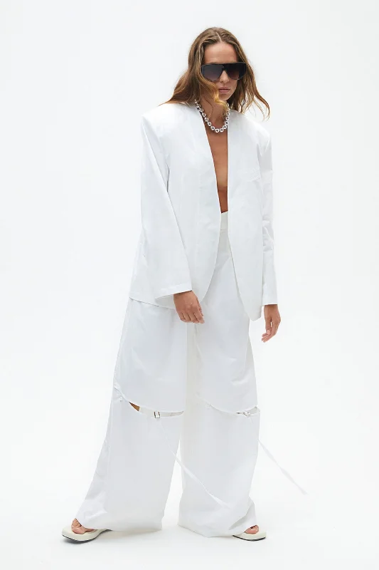 Price Cut High Waist Knee Slit Pants