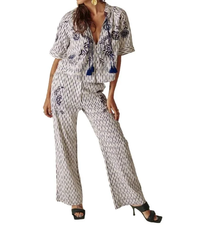 Markdowns Lapis Pants In Ikat Blue