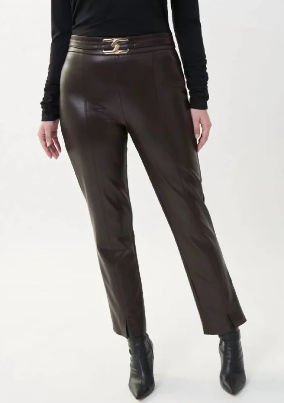 Leather Pants In Mocha