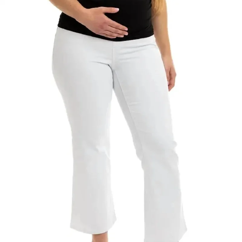 Shop and Save Maternity 27'' Demi Boot With Bellyband Jeans In White