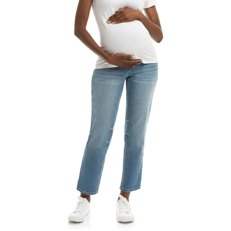 Online Only Maternity 28" Straight With Bellyband Jeans In Kinsley