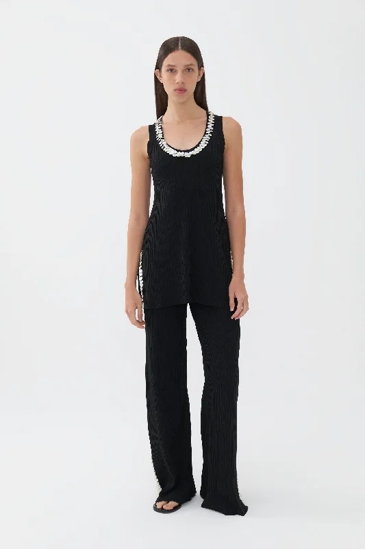 Fantastic Offers Mother of Pearl Beaded Knit Pants