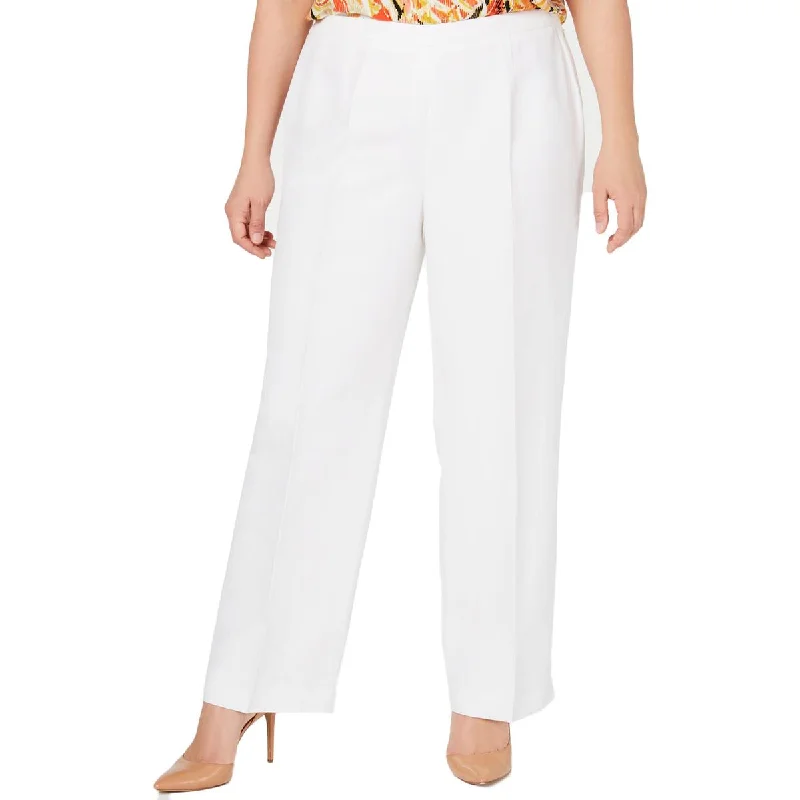 Extra Discounts Plus Audrey Womens Linen Blend Classic Fit Straight Leg Pants