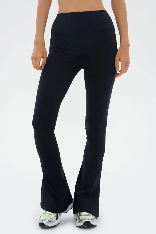 Raquel High Waist Flare Pant In Black