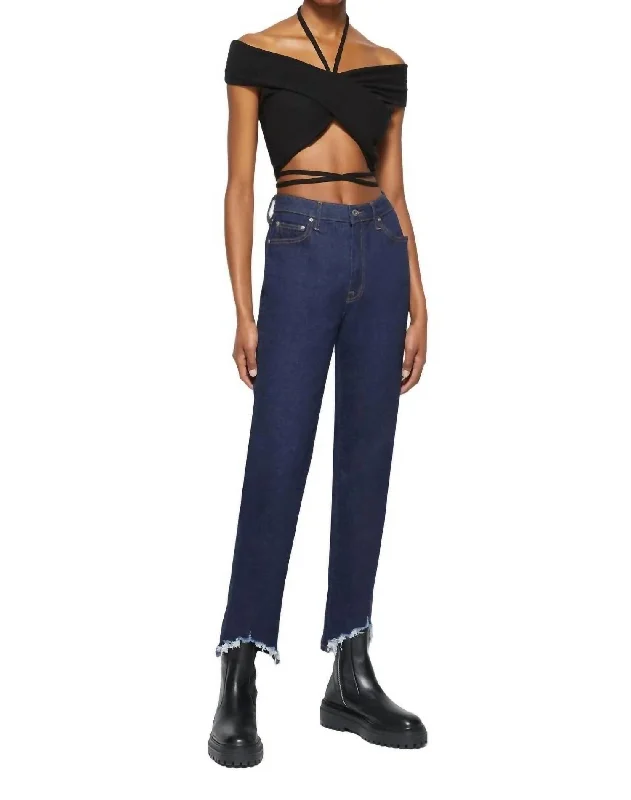 Price Blitz River High Rise Straight Denim In Rinse