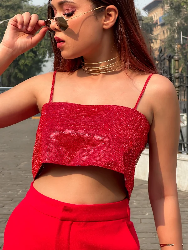 Final Markdown Shine On Rhinestone Top