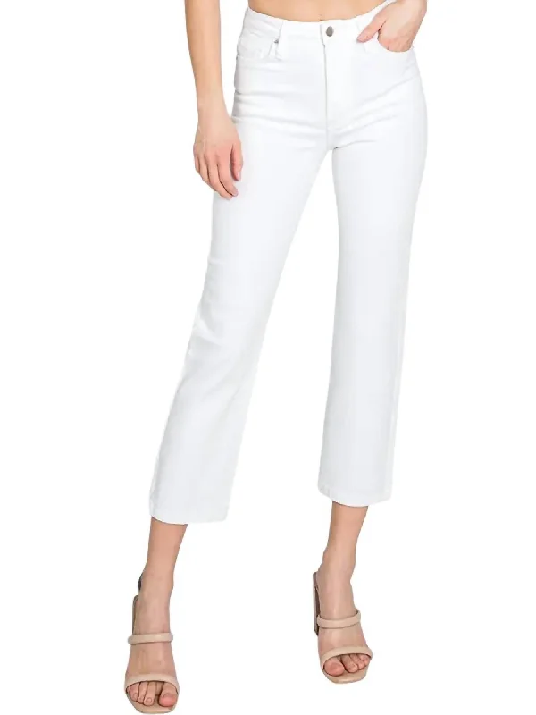 Special Promotion Siena High Rise Straight Leg Jeans In Optic White