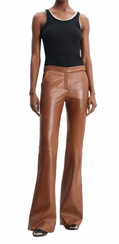 Markdowns Sleek Statement Pants In Brown