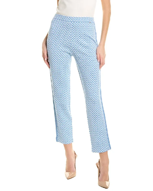 Special Price St. John Jacquard Houndstooth Wool-Blend Pant