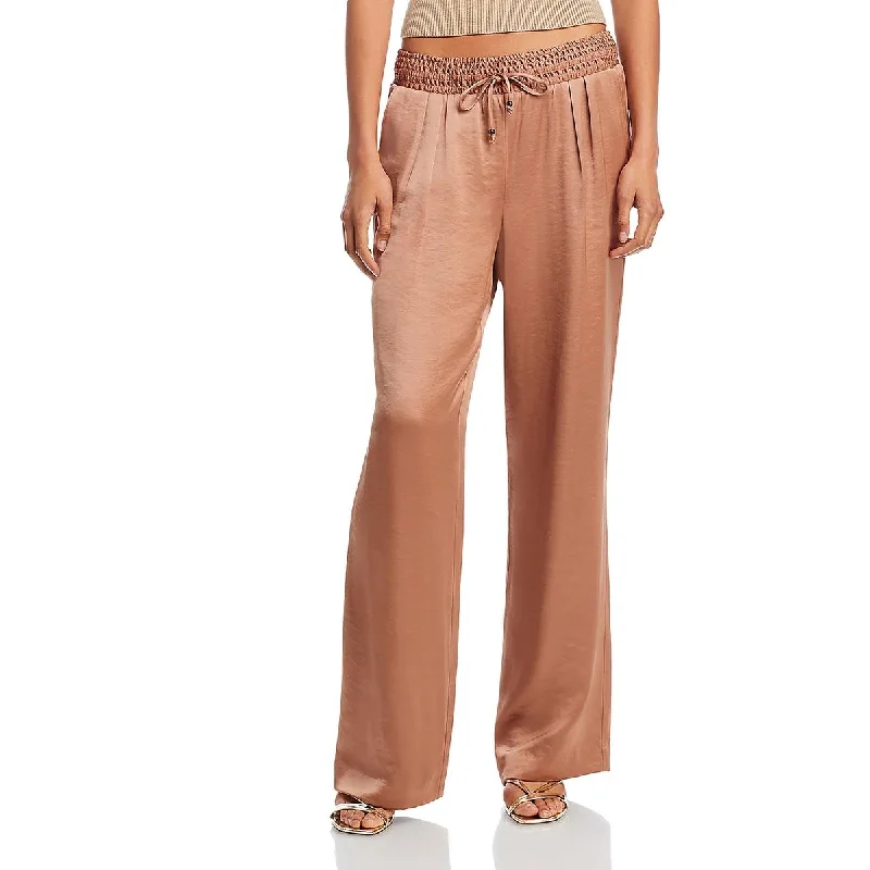 Final Markdown Tinesia Womens Pleated Drawstring Wide Leg Pants