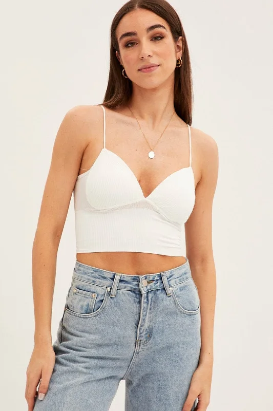 Limited Availability White Bralette Seamless