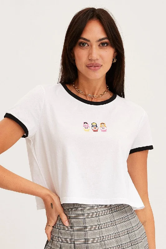 Major Savings White T Shirt Short Sleeve