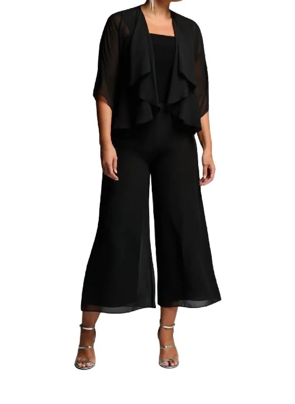 Huge Discounts Wide Leg Flowy Pant In Black