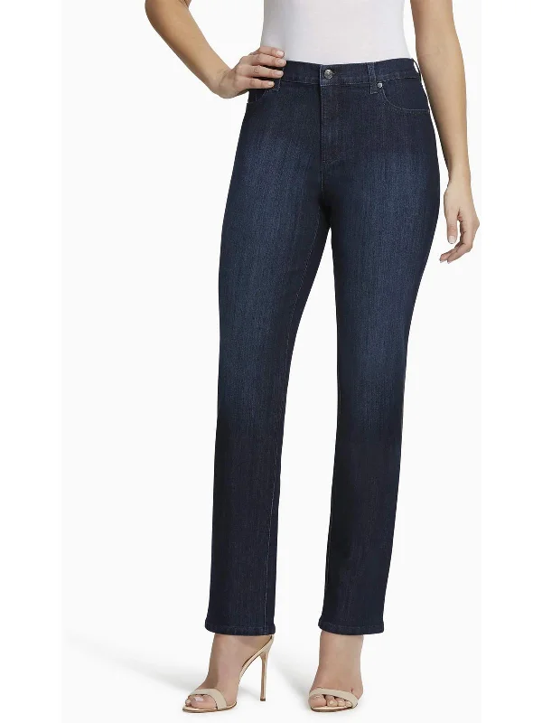 Womens Denim Stretch Tapered Leg Jeans