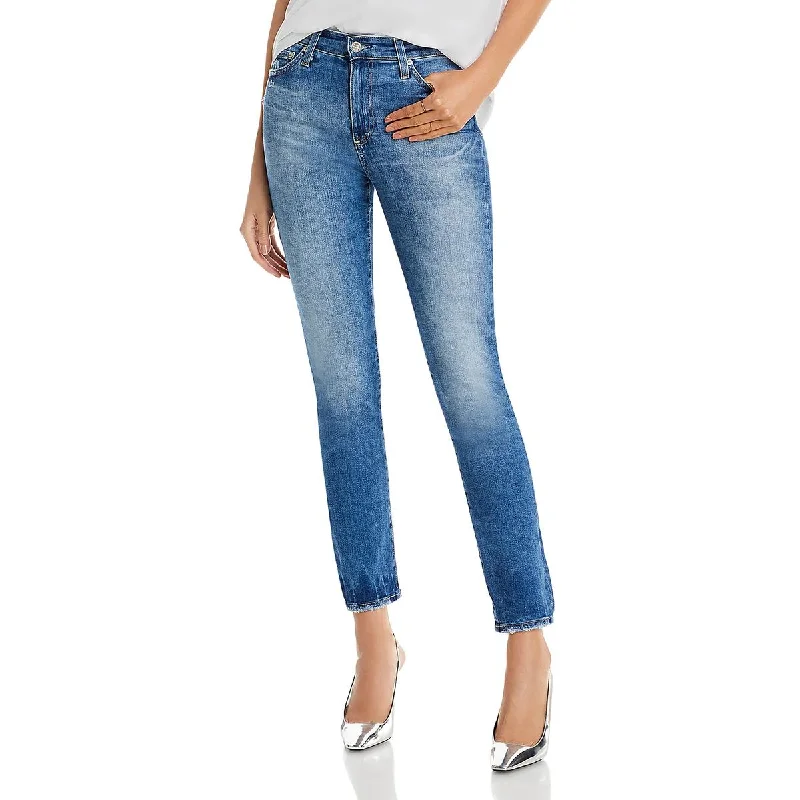 Final Sale Womens High Rise Medium Wash Straight Leg Jeans