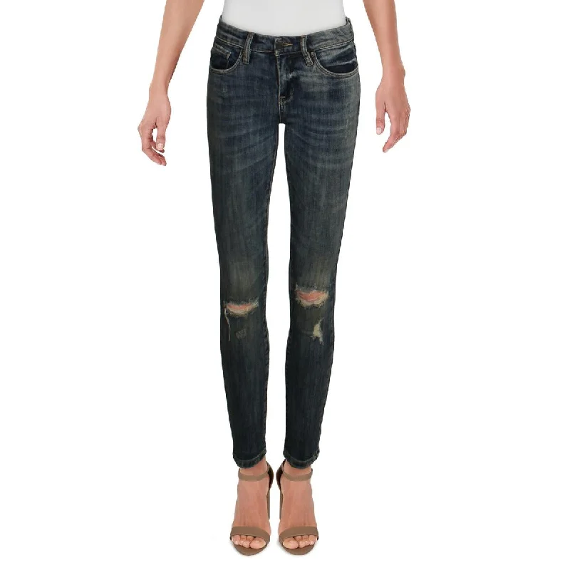 Womens Low Rise Ankle Skinny Jeans