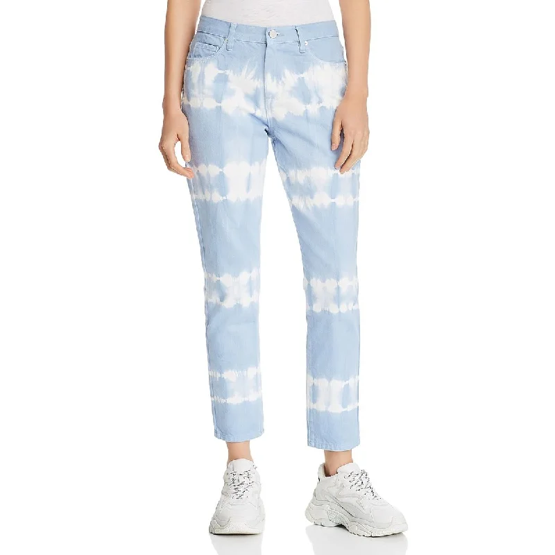 Sale Event Womens Tie-Dye High Rise Straight Leg Jeans