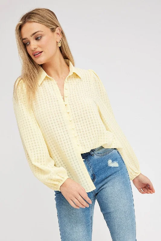 Value Deals Yellow Shirt Long Sleeve Texture