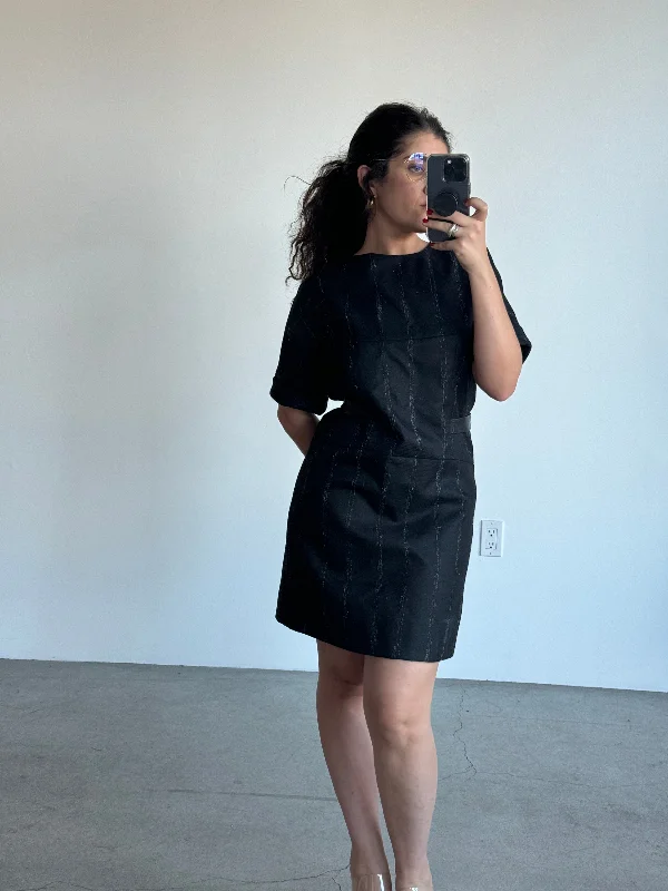 Markdowns BALENCIAGA WOOL & LEATHER DRESS